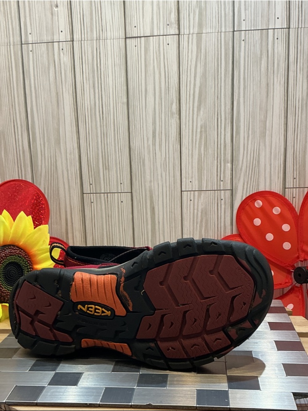 Keen Burgundy Red and Black Outdoor Sandals - Picture 7 of 10
